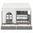 Full Size House Bed With 2 Large Drawers, Side Bookshelf With LED Strip, Gray-1199670170