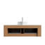 Ensemble de meuble-lavabo mural 48 po avec lavabo rond blanc en céramique et 2 tiroirs-198413818