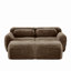 80" Soft Plush Fabric,Boneless Sofa,No Assembly Required,Bottom Anti-Slip Design With Chaise,Deep Seat Design,32D High Density Sponge Free Combination For Study-1813526035