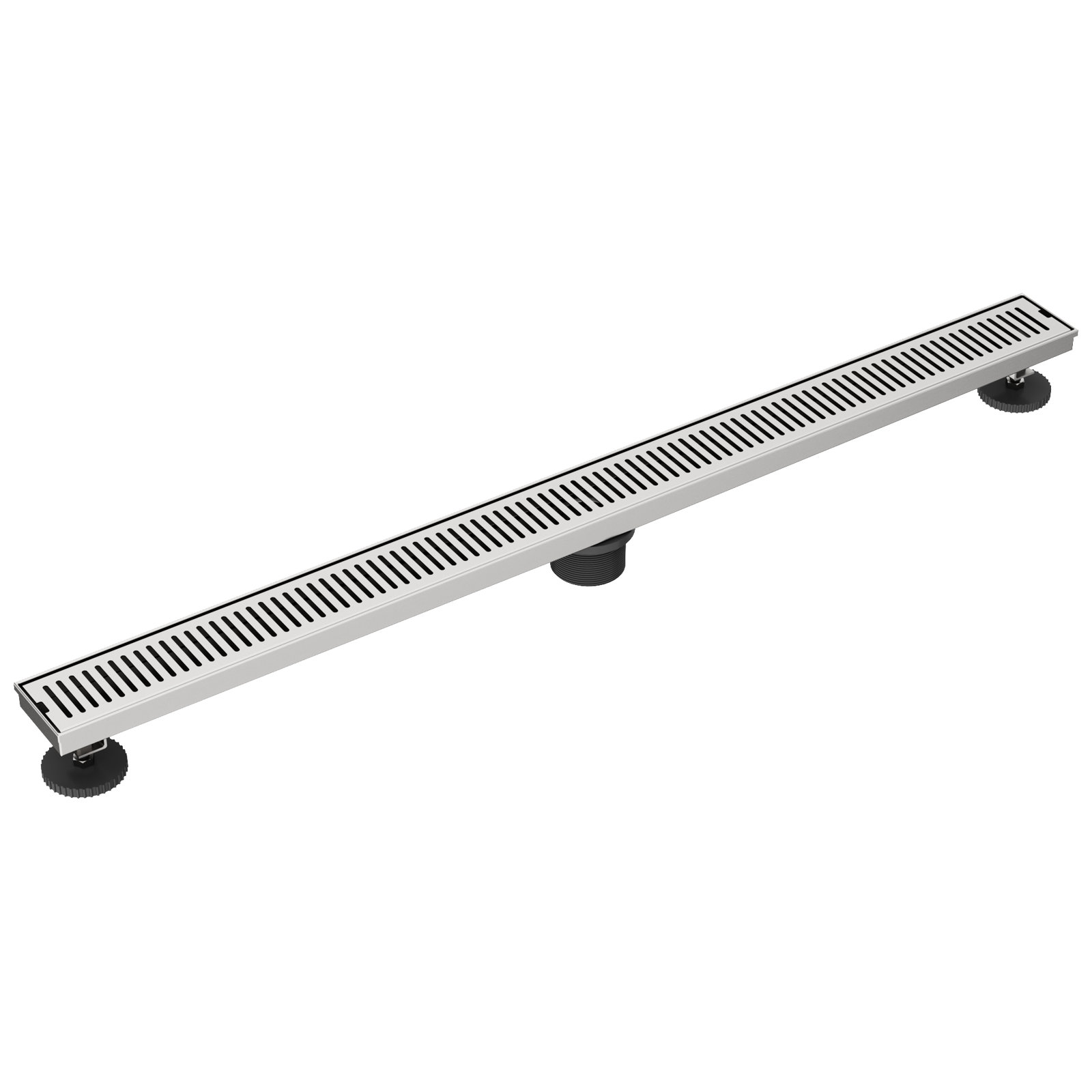 Elan 36" Rectangular Grate Linear Grid Shower Drain, Brushed Nickel