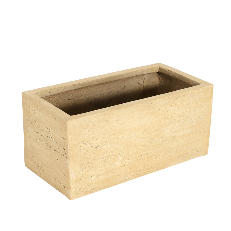 Boîte à fleurs brun antique faite à la main, structure rectangulaire de 24 pouces de largeur, 10 profondeurs et hauteur, drainage avec bouchon 24 x 10 x 10 pouces, finition, sans assemblage, trou pour la cour