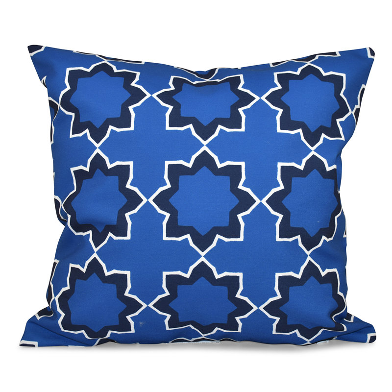 Housse et insert de coussin carré bohémien, H 20 po x l 20 po, Bleu