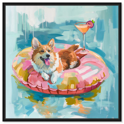 «Poolside Pup Canvas» par Art Remedy