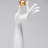 23 in. H Resin and Stone Tabletop Candlestick Holder with Candle Included