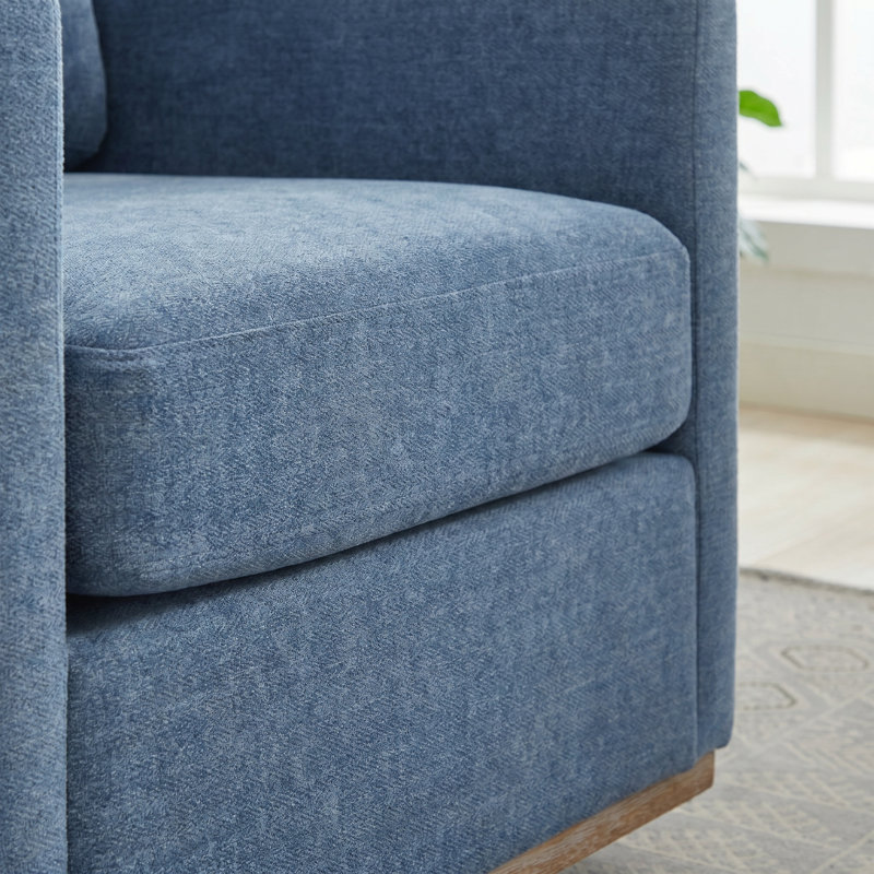 Fauteuil d'appoint pivotant carré Modern, Bleu