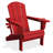 Wolak High Density Polyethylene Folding Adirondack Chair With Double Cup Holder-360845517