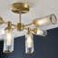 Cunningham 6-Light Satin Brass Semi Flush Mount