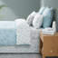 Ensemble de couette réversible 7 pièces en coton naturel Brooklyn Blue Floral, taille King-136218861
