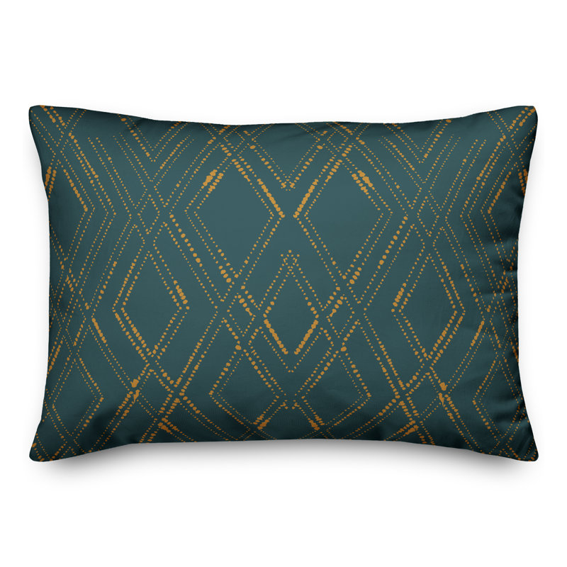No Decorative Addition Throw Pillow, Blue/Gold