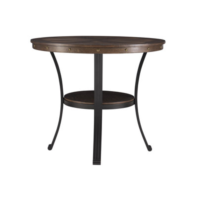 Luker 42" Round Wood Counter Height Table