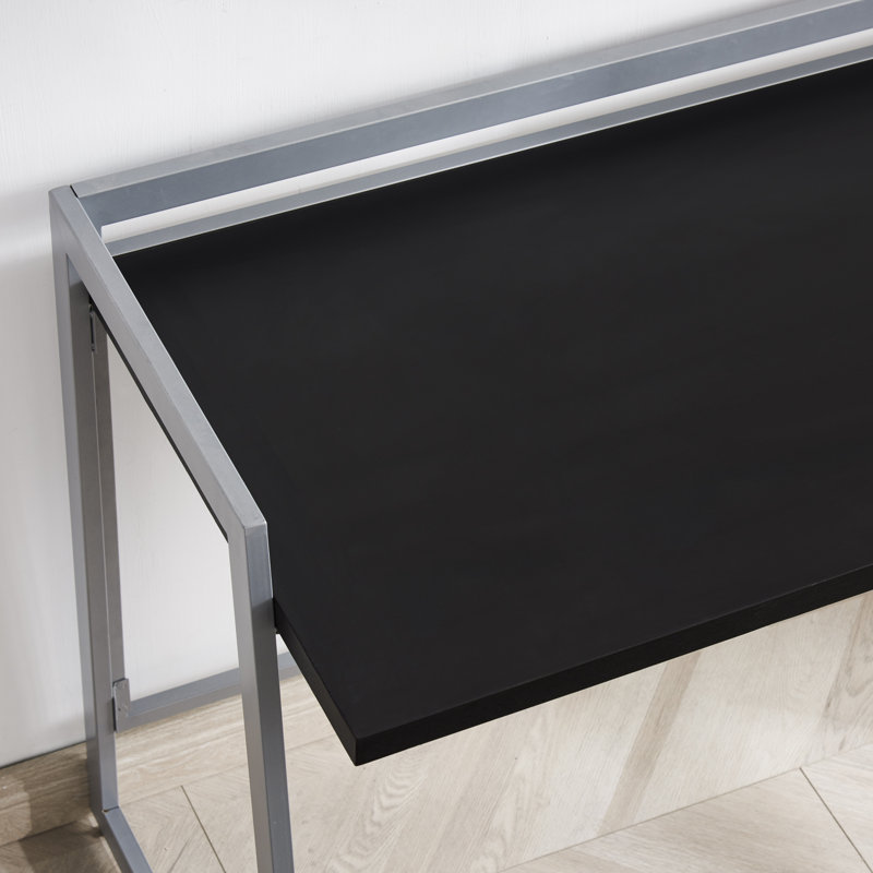 Naga Metal Base Computer Desk, Black/Nickel