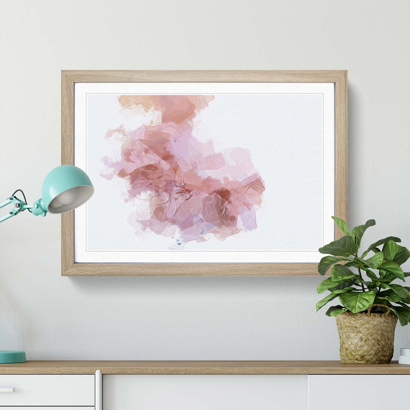 Gentle Soul in Abstract - Picture Frame Painting Print, Oak Framed, 48cm H x 65cm W x 2cm D
