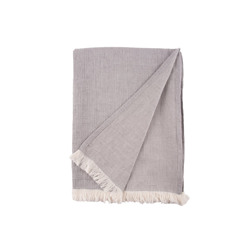 100% Cotton Throw, Shale 