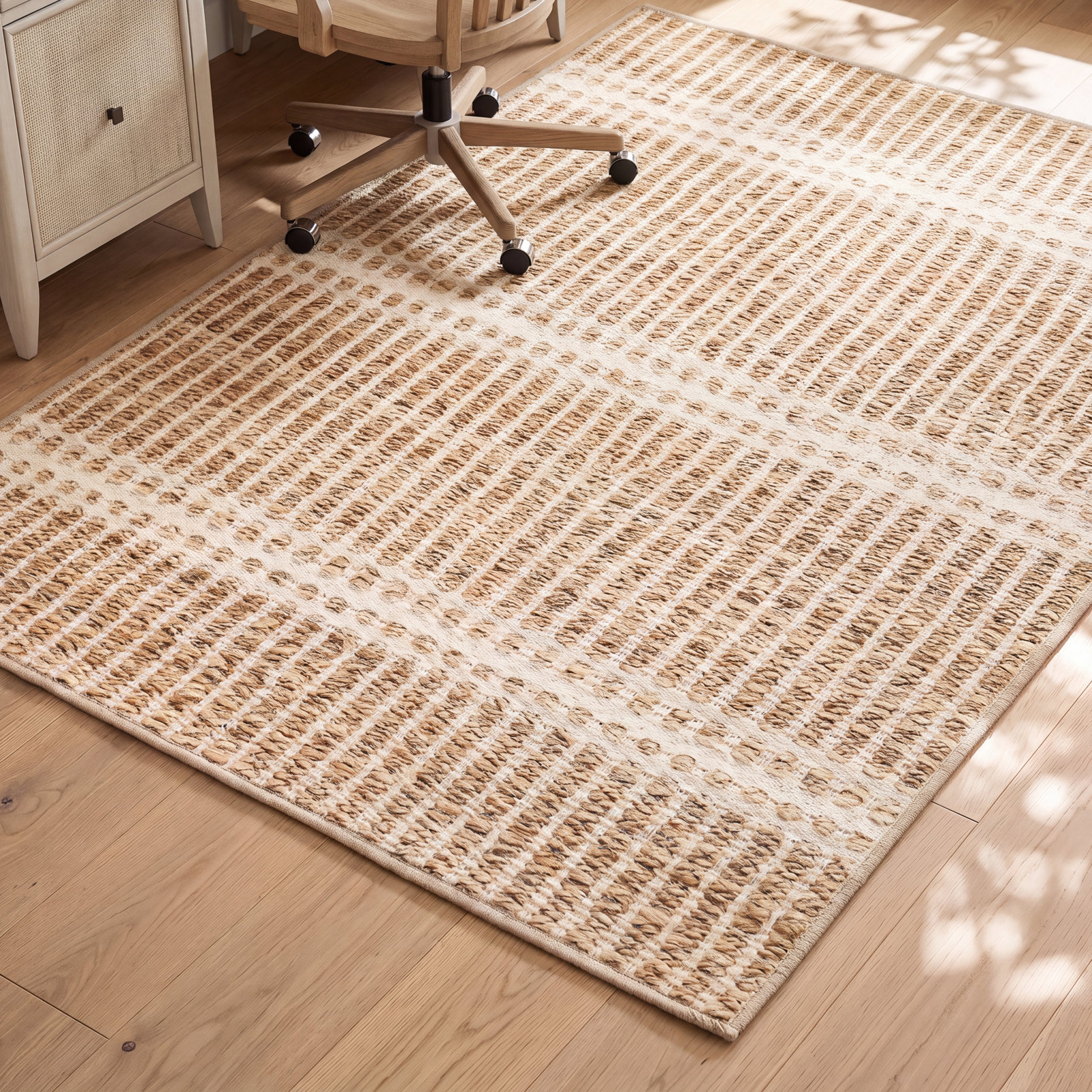 Arbor Natural Machine Washable Rug, Rectangle 6' x 9'