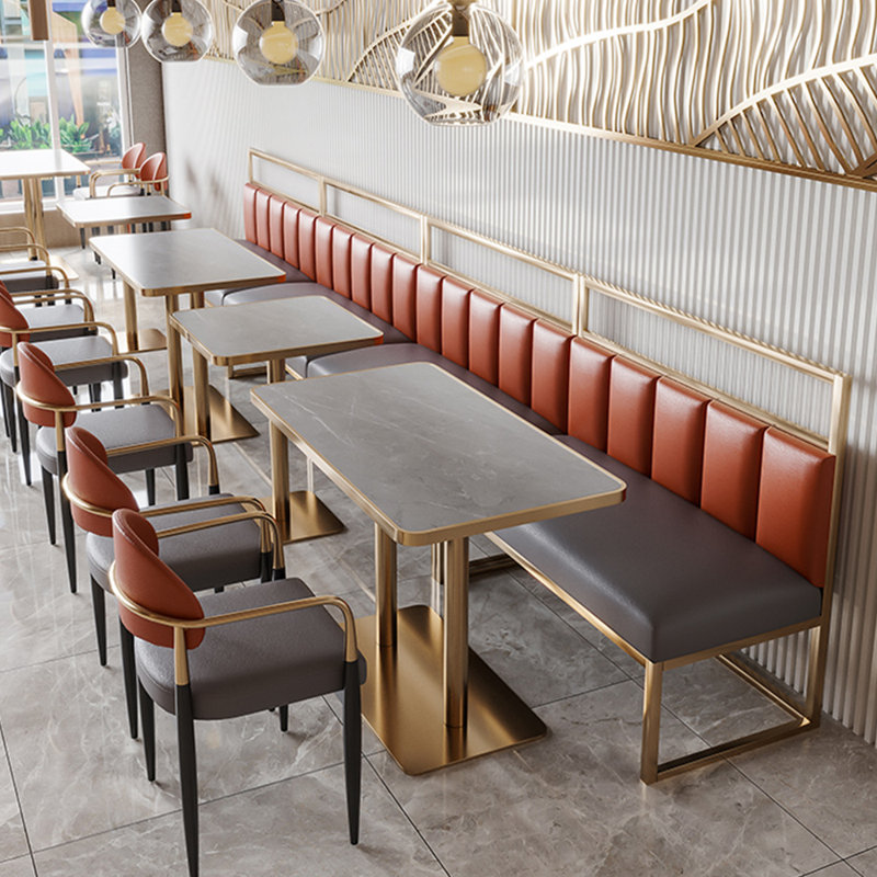 Banc rembourré en similicuir Light Luxury