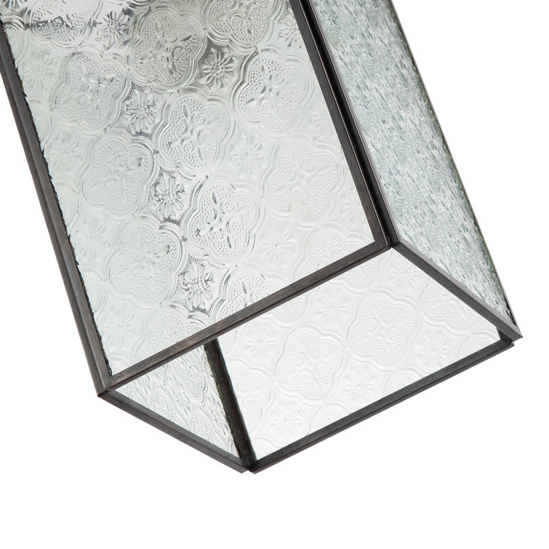 13cm Glass Rectangle Pendant Shade