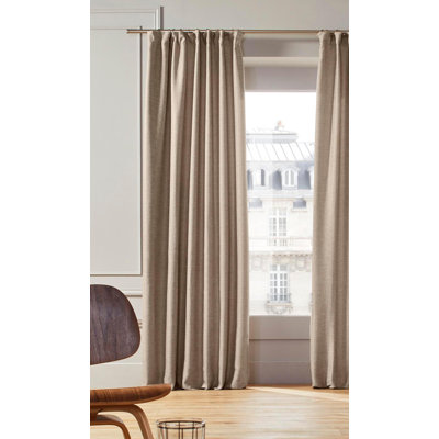 Coconut Room Darkening Single Curtain Panel
