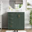 Ensemble de meuble-lavabo 30 po avec lavabo en céramique, meuble de rangement à cadre en bois, ensemble de meuble-lavabo autoportant avec 3 tiroirs et portes à fermeture douce-467997036