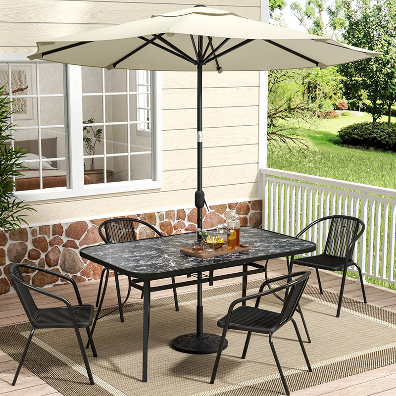 Rectangular Outdoor Dining Table, 72cm H x 150cm W x 90cm D
