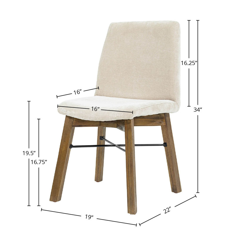 Kohlmeier Upholstered Acacia Dining Chair