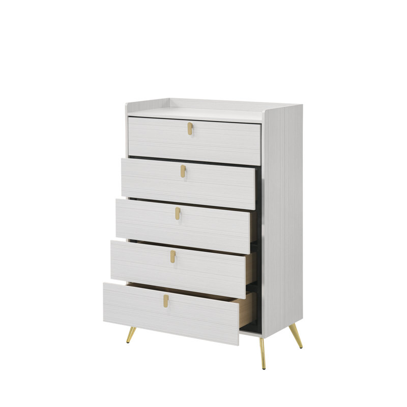 Commode 5 tiroirs avec poignées