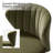 Euclid 29"H Modern Velvet Accent Chair with Tufted Back-857733026