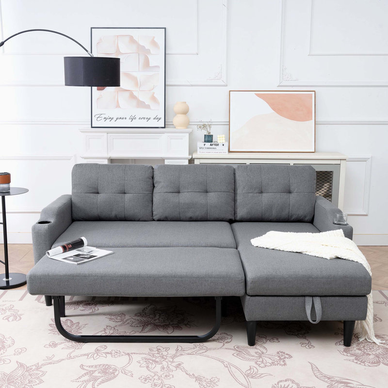 Canapé de salon décontracté et rembourré, Grey