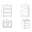 Armoire de plancher de style moderne 24F-105: noyer, 3 tiroirs, pré-assemblée, espace de rangement maximal, silencieux et lisse, poignée, pas de lavabo offert Armoire 24F-105: finition noyer, caractéristique attrayante, rangement-455765661-455765656