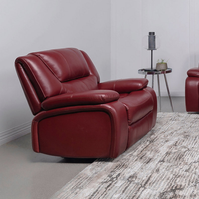Fauteuil oscillant rembourré avec fauteuil inclinable, Rouge