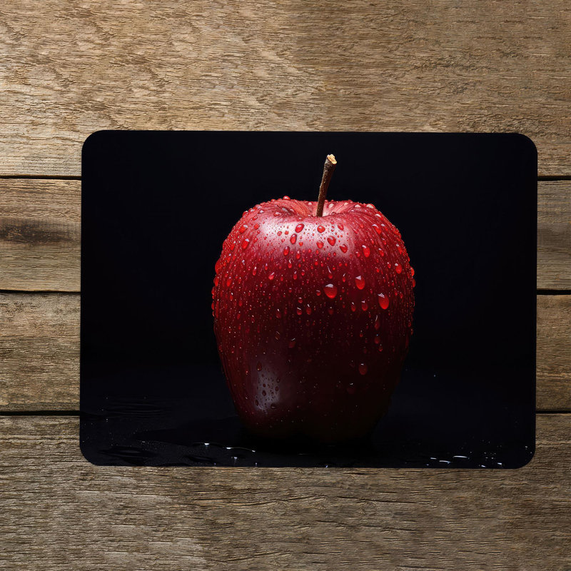Planche à découper en verre Red Apple Design avec un style moderne pour une touche artistique unique dans les essentiels de la cuisine