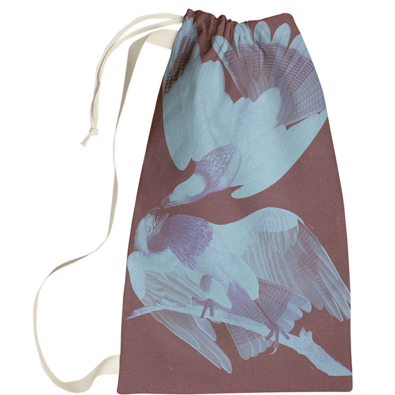 Sac à linge brasilian caracara eagle Maciejewski, Grand (H 76,5 po x l 29,5 po x P 1,5 po), Rouge