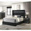 Meuble de chambre à coucher moderne à 1 tiroir Glam 4 tiroirs avec poignées en métal noir