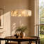 Lustre en albâtre naturel à 8 lumières de 60 cm (23,6 po), lustre en marbre naturel