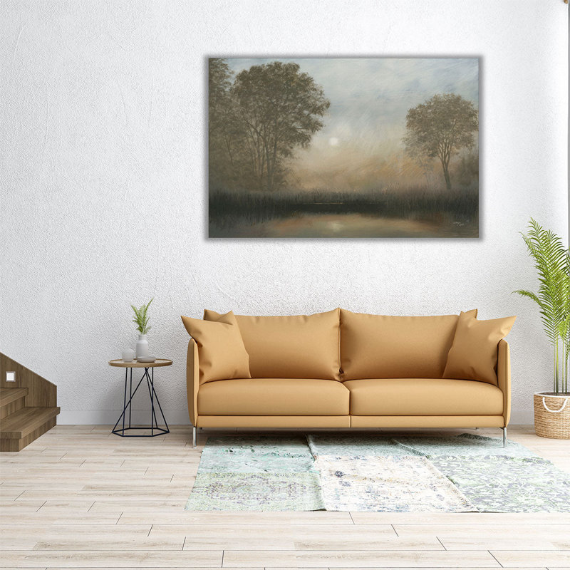 Lune au crépuscule - reproduction d'art sur toile, H 20 po x l 30 po