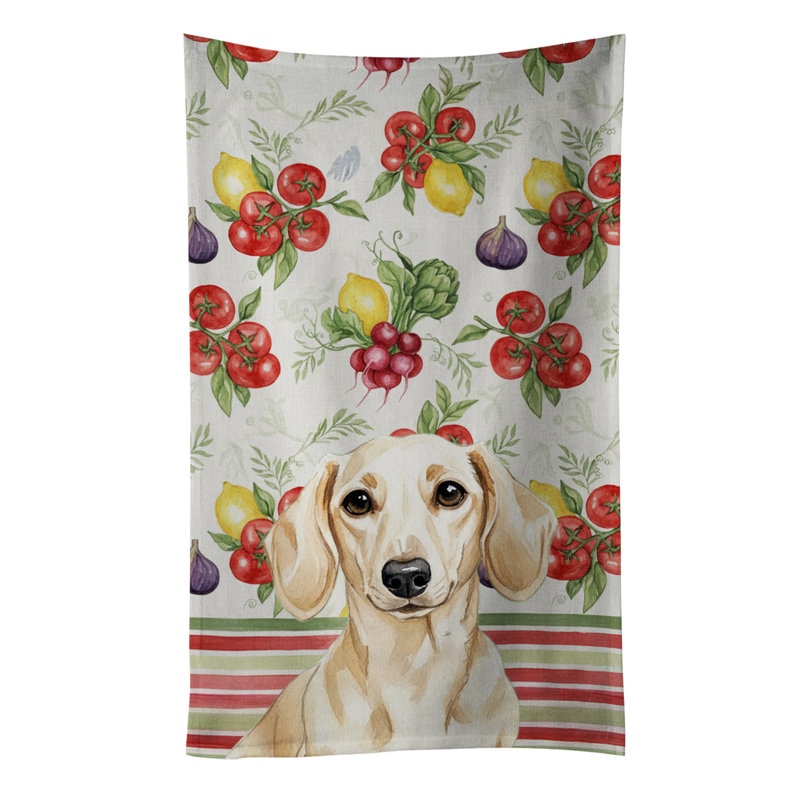 Torchon crème de légumes teckel, Cream Dachshund