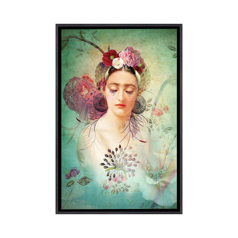 «Spring Glow» par Catrin Welz-Stein - impression d'art graphique, H 26 po x l 18 po x 1,5 po, Pas de tapis