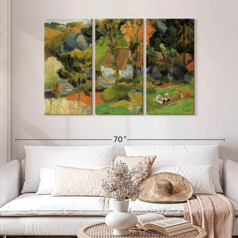 Paysage d'Alvord à Pont-Aven, H 32 po x l 50 po