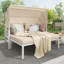 Miten 138cm Wide Patio Sofa with Cushions-1180576234-1180576233