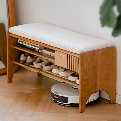Brown Upholstered Bench