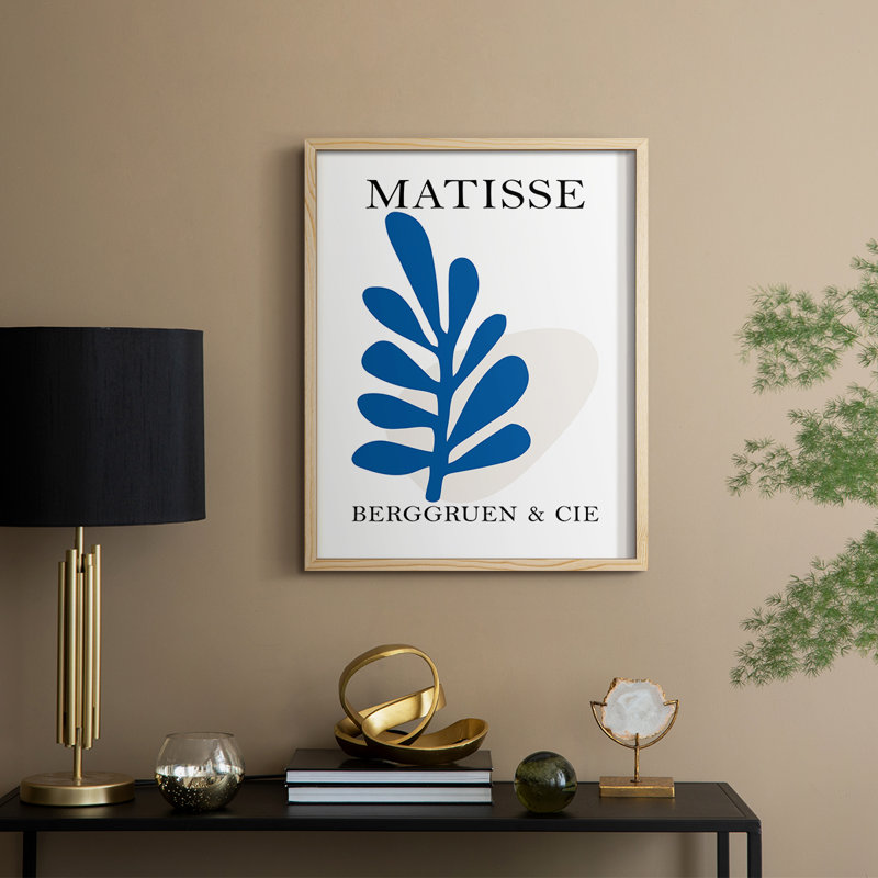 Matisse CCXCII, reproduction d'art encadrée - bois massif, Naturel, H 11 po x l 9 po