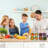5-Pack Lunch Box, 4 Compartment Snack Container, Divided Snack Box, Colourful