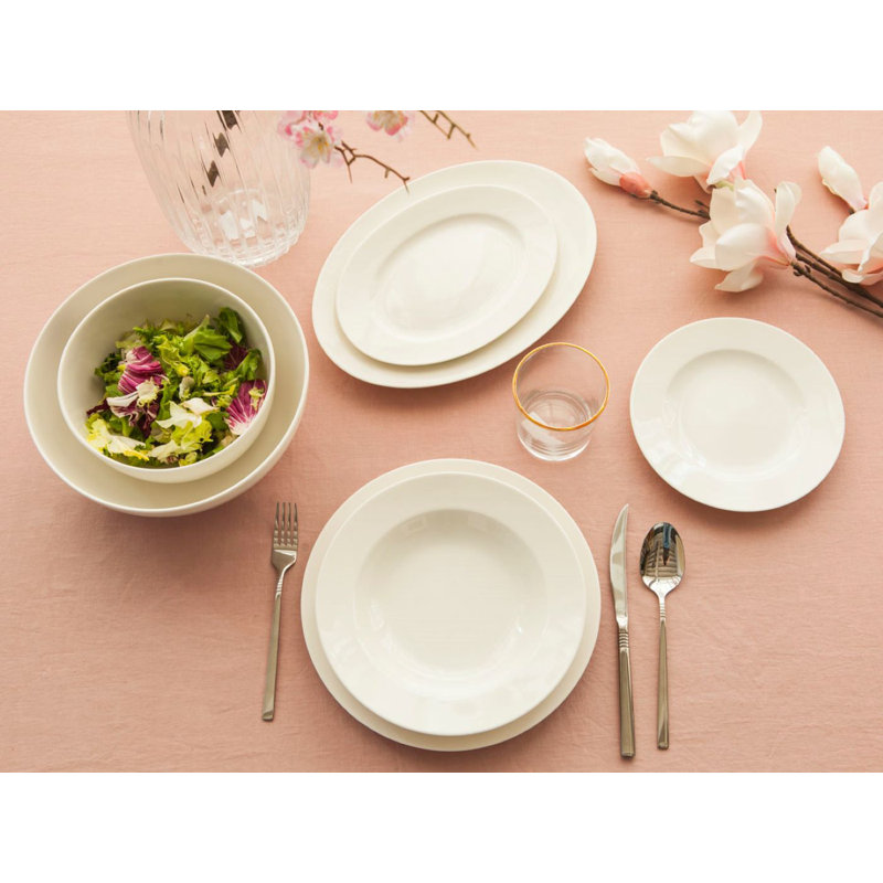 Kutlay Porcelain China Dinnerware Set 23 Piece - Service for 6