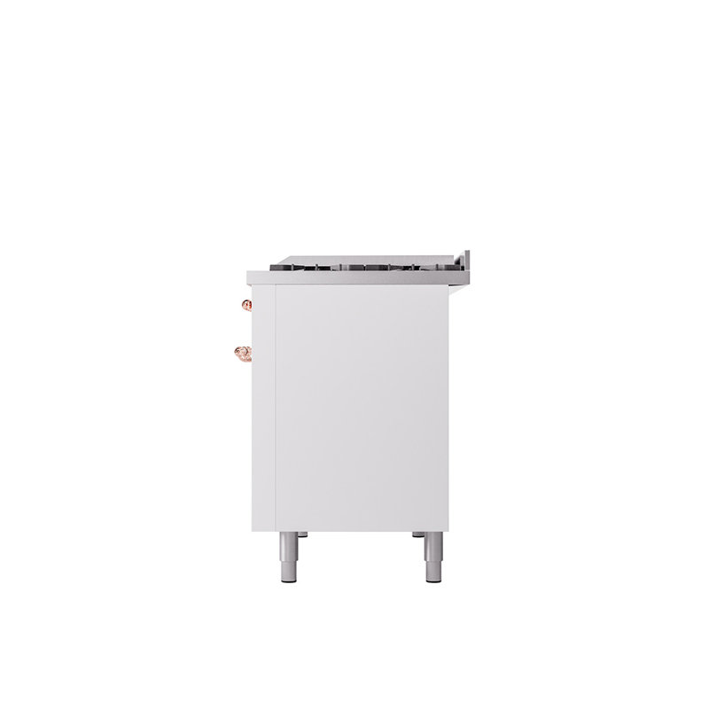 ILVE Nostalgie II 48 Dual Fuel Range , Liquid Propane, White/Copper