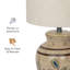 Lampe en terre cuite avec abat-jour Bloomlight - veilleuse décorative pour la chambre à coucher, la maison et l'éclairage