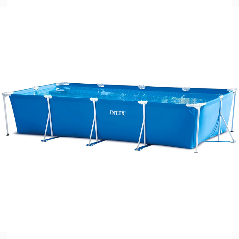 New Intex Rectangular Frame Above Ground Swimming Pool, 14' 9" L x 7' 3" W x 33" H