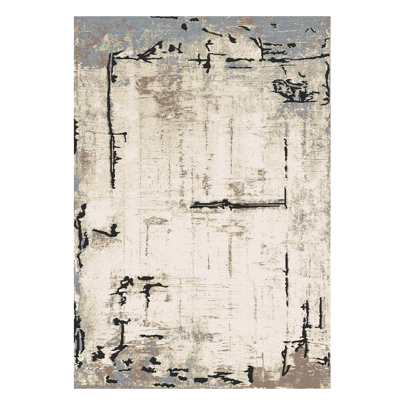 Tapis décoratif beige Touffeté Eben, Rectangle 3 pi 11 po x 5 pi 11 po