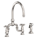 Chesterfield Kitchen Bridge Faucet with Side Spray