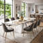 Table de salle à manger extensible 63 "à 94,48" moderne Glam Pandora avec base en acier au carbone pour 8-10-280073296