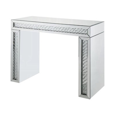 BUREAU L 44,4 po, MIROIR ET FAUX CRISTAUX