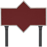 Piedmont Rectangle Two Line Standard Address Sign Plaque with Lawn Stakes